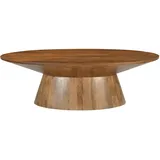 SIT Möbel Couchtisch | ovale Tischplatte | Mango massiv natur | B 130 x T 68 x H 41 cm | 14880-01 | Serie MANGO NATURAL