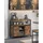 VASAGLE Sideboard 100 x 80 x 33 cm Braun/Schwarz