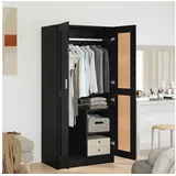 vidaXL Kleiderschrank 82,5 x 180 x 51,5 cm Schwarz/Eiche