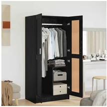 vidaXL Kleiderschrank 82,5 x 180 x 51,5 cm Schwarz/Eiche