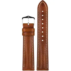 Hirsch 01302170-2-18 Lederband für Uhren Boston M 18 mm Goldbraun