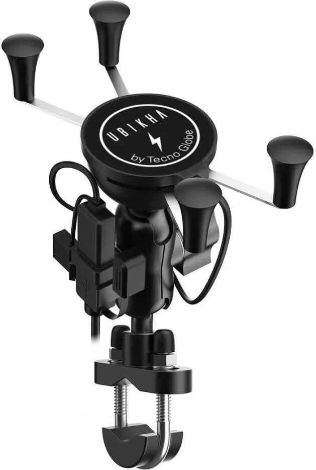 Smartphone-Halterung für Smartphones mit Induktionsladegerät Ubikha schwarz NO SIZE