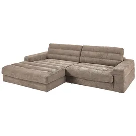 KAWOLA Ecksofa LANA Sofa taupe Cord