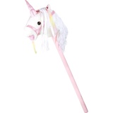 Legler Small foot Steckenpferd Weißes Einhorn, mit Geräusch-Funktion, Holz/Plüsch, weiß/rosa, Länge: 90cm