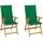 vidaXL Gartenstuhl-Set 57 x 71 x 109 cm braun/grün 2 St.