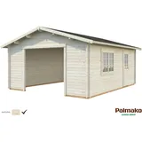 Palmako Holzgarage Roger ohne Tor 450 cm x 550 cm