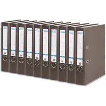 Elba Ordner A4, Smart Pro, 5 cm schmal, Kunststoff außen, braun, 10 Stück