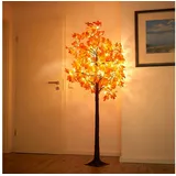 NORTHPOINT LED Baum Herbstdeko Lichtbaum in Ahorn-Optik In- & Outdoor 120 warmweiße LEDs 180cm hoch | elastische Zweige | Timerfunktion | IP44
