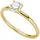 FIRETTI Goldring "Schmuck Geschenk Gold 333 Vorsteckring Verlobung Solitär Lab Grown" Gr. 17, gelbgoldfarben, Fingerringe, Damen, 17, 0,5 VS = sehr kleine Einschlüsse, Diamanten Gelbgold 333, 1,3mm, Diamanten, Gelbgold 333, Goldring, mit Brillant