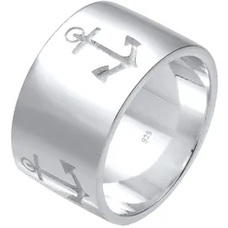 Elli Basic Bandring Symbol Anker Maritim 925 Silber Ringe   Damen 