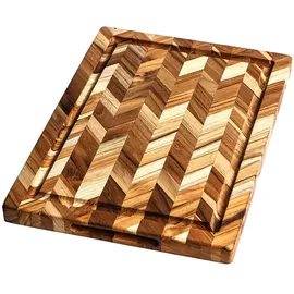 Teakhaus Herringbone Schneidebrett Teak 1-tlg. 36 x 25 x 2,5 cm Braun