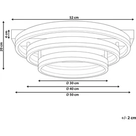 Beliani Beliani, Deckenleuchte, Nore Gold,