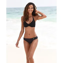 Bikini-Hose SUNSEEKER "Fancy", Damen, Gr. 32, N-Gr, schwarz, Obermaterial: 92% Polyamid, 8% Elasthan. Futter: 100% Polyamid, Badehosen, mit Strukturdesign