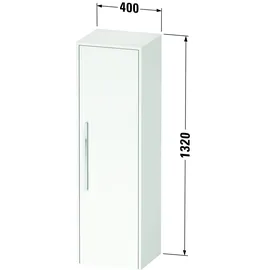 Duravit D-Code Halbhochschrank 40 x 132 x 36 cm Fjordgrün Matt/Chrom Glas, Holz
