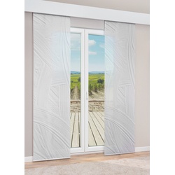 Lysel - Schiebegardine Pinselstriche lichtdurchlässig mit Struktur in den Maßen 245 cm x 60 cm grau/hellgrau