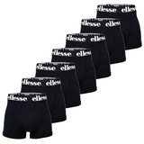 Ellesse Herren Boxershort 7er Pack Yema 7 Pack Boxer Shorts, Logo, Cotton Stretch Schwarz 5XL