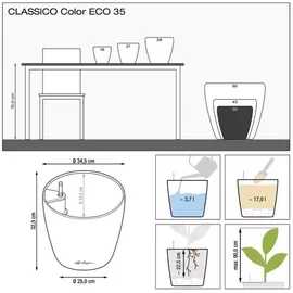 LECHUZA Classico Eco 35 Ø 35 x 32,5 cm Hellgrau