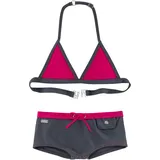 Buffalo Triangel-Bikini, mit trendiger Hotpants Buffalo grau-pink