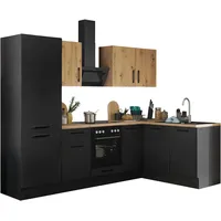 BASIC by Balculina Winkelküche Turin L-Form 270 cm schwarz