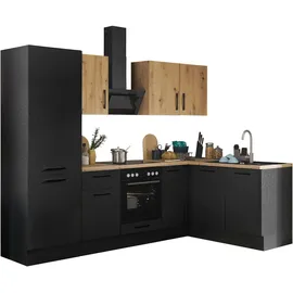 BASIC by Balculina Winkelküche Turin L-Form 270 cm schwarz