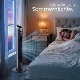 Tectake Turmventilator 90 cm Anthrazit