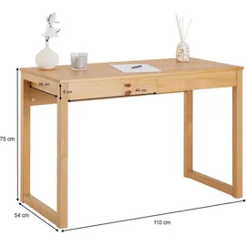 Idimex Schreibtisch NOAH Eiche braun