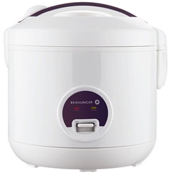 Reishunger Reiskocher – Reiskocher, 500 W, Mit Dampfgarfunktion & Warmhaltefunktion lila|weiß