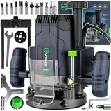 WUBER W28400 Oberfräse 1600W Elektrisch für Holz + 12 Fräser Set