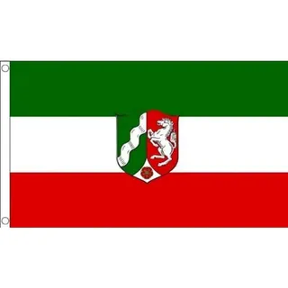 AZ FLAG - Flagge Nordrhein-Westfalen - 150x90 cm - Nordrhein-Westfalen Fahne 100% Polyester mit Messing-Ösen - 110g