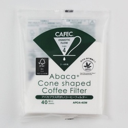 CAFEC Abaca+ Filterpapier , 40 Stück, Kaffeemaschinen Zubehör