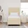 vidaXL Boxspringbett mit LED-Lichtleisten Creme 90 x 190 cm Stoff