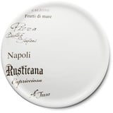 CreaTable - EUROPA GUSTOSO - Pizzateller 30,5 cm aus Porzellan mit Schriftdekor