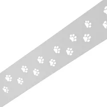 zaun|zu® Sichtschutzstreifen PREMIUM Dekor Tapsi 255 x 1 cm Weiß