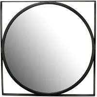 FineBuy Wandspiegel FineBuy Flurspiegel Rund Metall 54x54 cm Spiegel