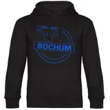multifanshop Hoodie Druck Blau/Schwarz L