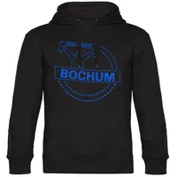 multifanshop Hoodie Druck Blau/Schwarz L