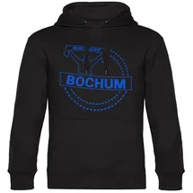 multifanshop Hoodie Druck Blau/Schwarz L