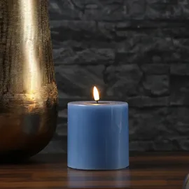 Deluxe Homeart Mia Deluxe LED Stumpenkerze 10 cm blau