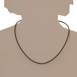 Ostsee-Schmuck Halsreif Kautschuk 2,0 mm - Bajonett schwarz