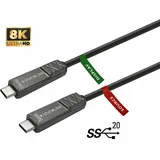 Vivolink PROUSBCMM15OP USB Kabel 15 m USB 3.2 Gen 2 (3.1 Gen 2) USB C Schwarz (PROUSBCMM15OP)