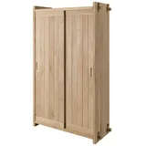 Massivmoebel24 Kleiderschrank Eiche 120x45x190 natur geölt OAK HEART 21