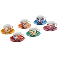 Excelsa Espressotasse mit Untertasse 0,09 l Mehrfarbig 6 St.