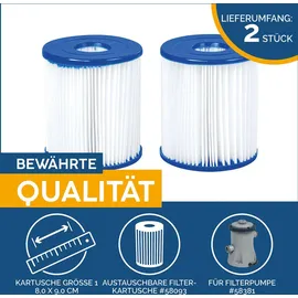 BESTWAY Filterkartusche Typ I blau 8,0 x 9,0 cm