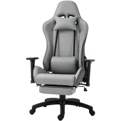 Vinsetto Bürostuhl Schaumstoff, PP-Kunststoff, Nylon, Leinengewebe