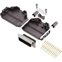 Encitech DPPK25-BK-DBCP-K 6355-0078-03 D-SUB Stiftleisten-Set 180° Polzahl: 25 Crimpen 1St.