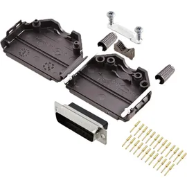 Encitech DPPK25-BK-DBCP-K 6355-0078-03 D-SUB Stiftleisten-Set 180° Polzahl: 25 Crimpen 1St.