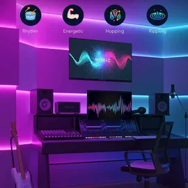 Govee LED Strip Lights Matter ready 3 Meter H612FCD1 LED-Streifen-Basisset 230 V, 24V 3m RGB 1St.