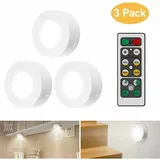 LED-Schrankleuchte mit Fernbedienung, 3-teilige Schrankleuchte, LED-Schranklampe, LED-Schrank-Nachtlicht für Schlafzimmer, Kleiderschrank, Garderobe,