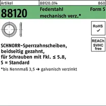 SCHNORR Sperrzahnscheibe R 88120 S14 x 22 x 1,2 100 Stück