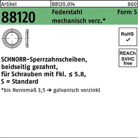 SCHNORR Sperrzahnscheibe R 88120 S14 x 22 x 1,2 100 Stück